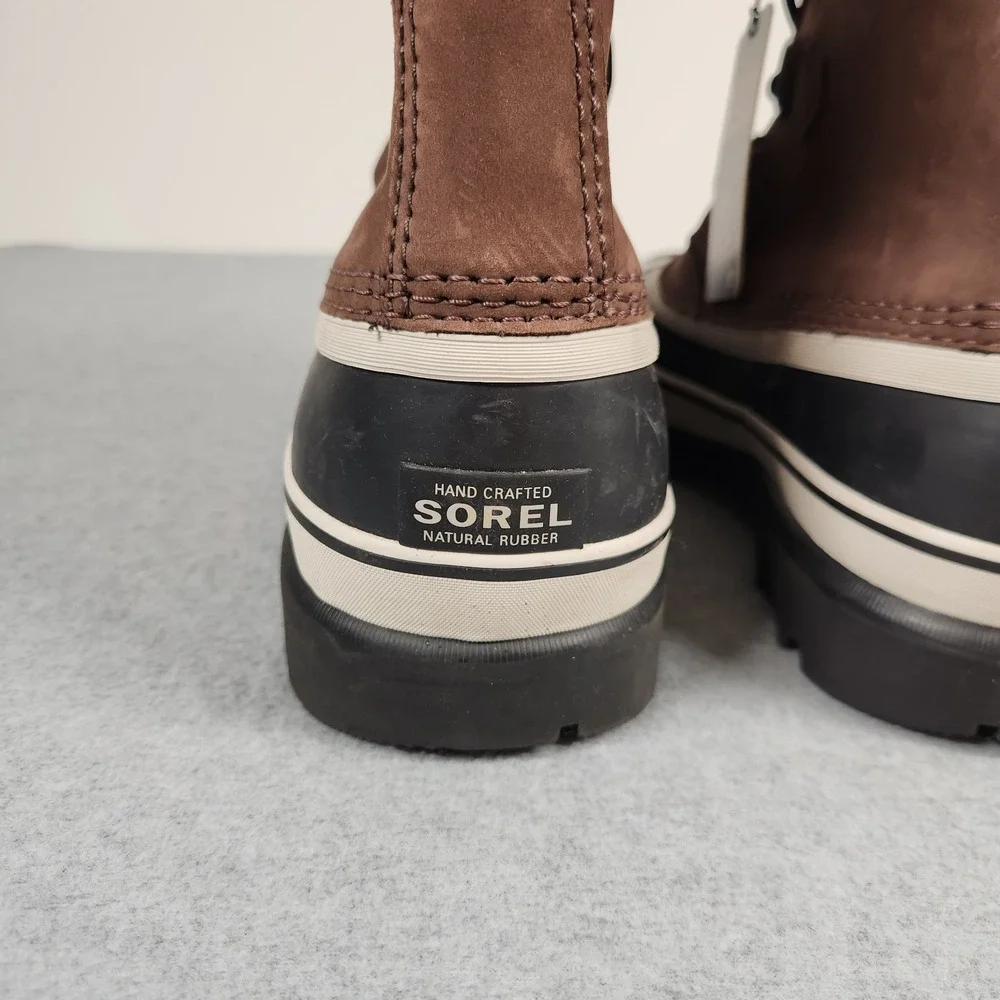 Sorel Caribou Boots Mens 11.5 Brown Leather Waterproof Insulated NM1000-238